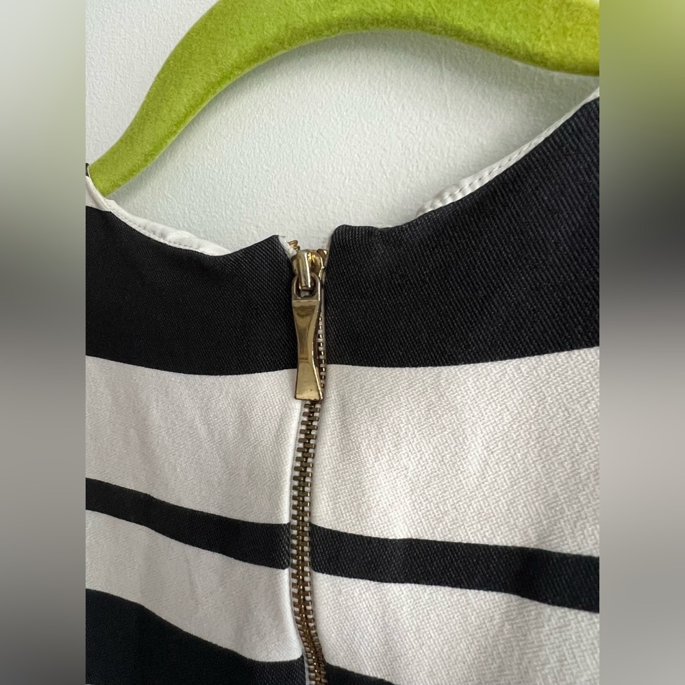 Kate Spade Black and White Cape Stripe Dress, 2 - Picture 9 of 10